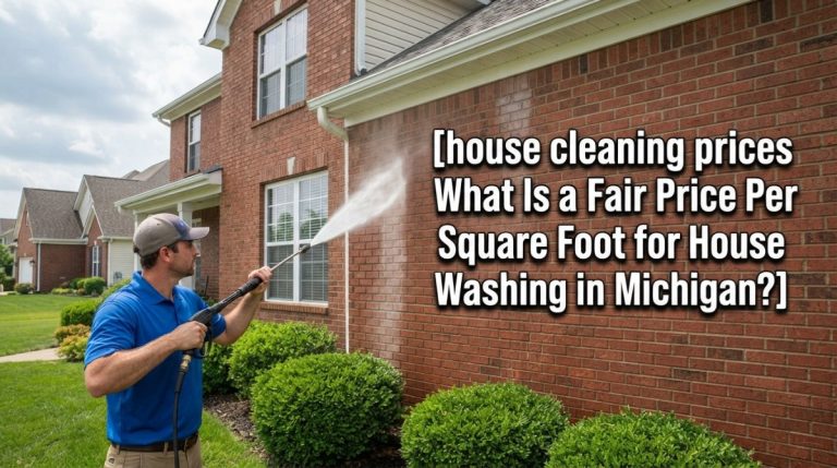 Homeowner comparing multiple pressure washing quotes for the same house in Livingston County