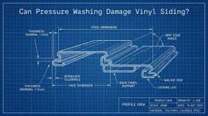 Can pressure washing damage vinyl siding? Diagram showing the correct spray angle for vinyl siding