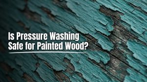 Is pressure washing safe for painted wood? Painted cedar siding after soft washing in Howell, Michigan